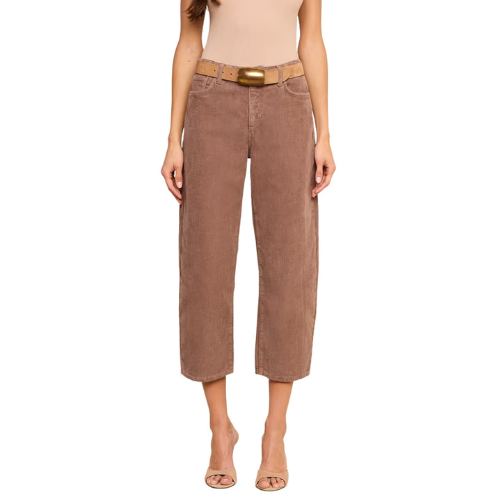 Mallis High Rise Bow Leg Jean in Cardamom