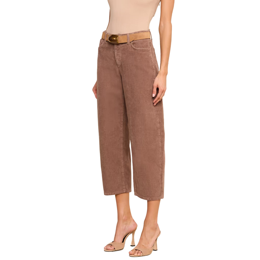 Mallis High Rise Bow Leg Jean in Cardamom
