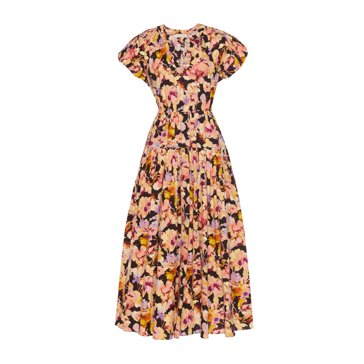 Marin Cotton Midi Dress in Night Bloom