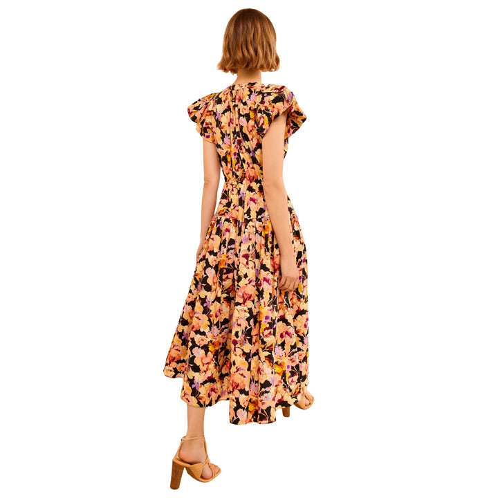 Marin Cotton Midi Dress in Night Bloom