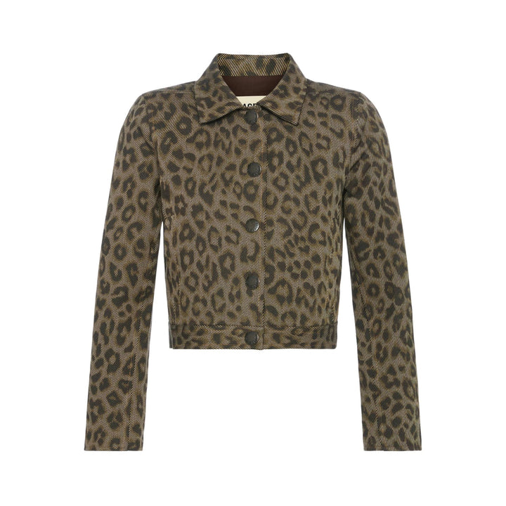 Marla Crop Jacket in Leopard