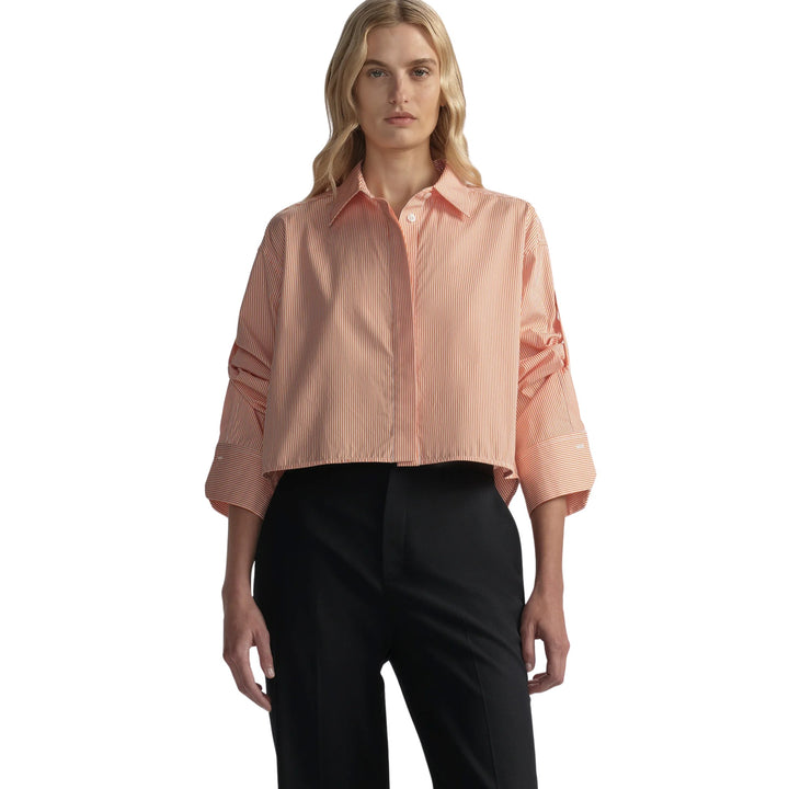 Maude Top in Persimmon/White