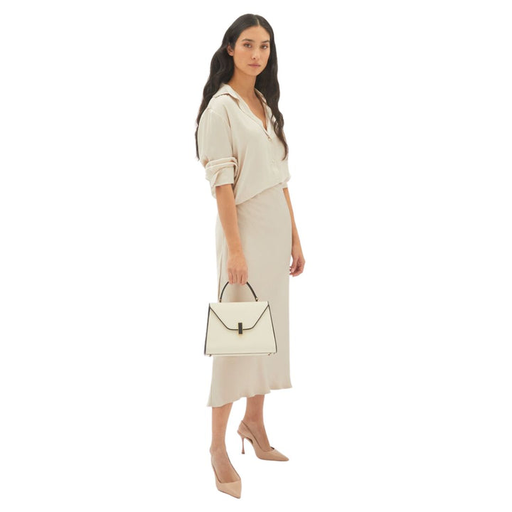 Medium Iside Chiaroscuro Bag in Pergamena and Black