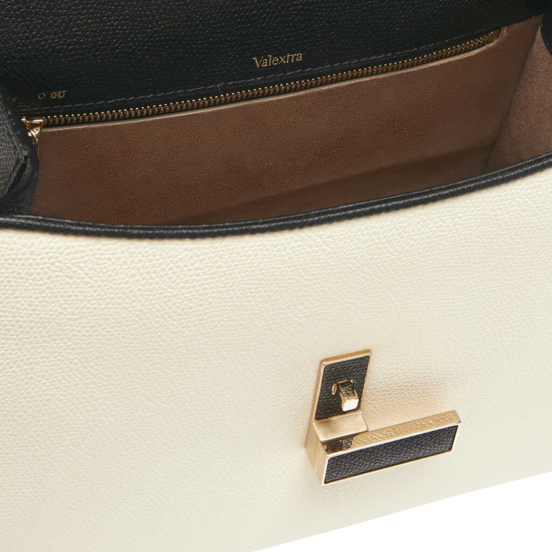 Medium Iside Chiaroscuro Bag in Pergamena and Black