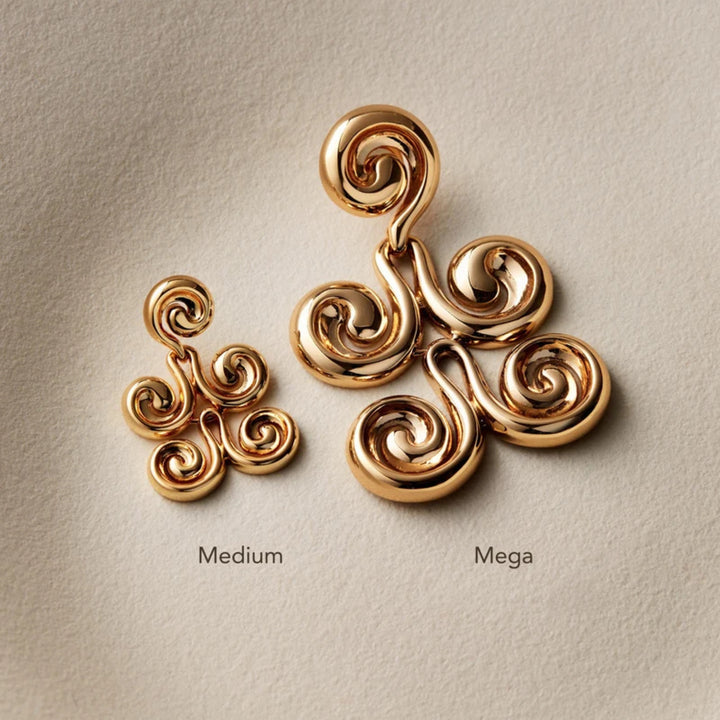 Mega Nico Earrings - High Polish Gold OC