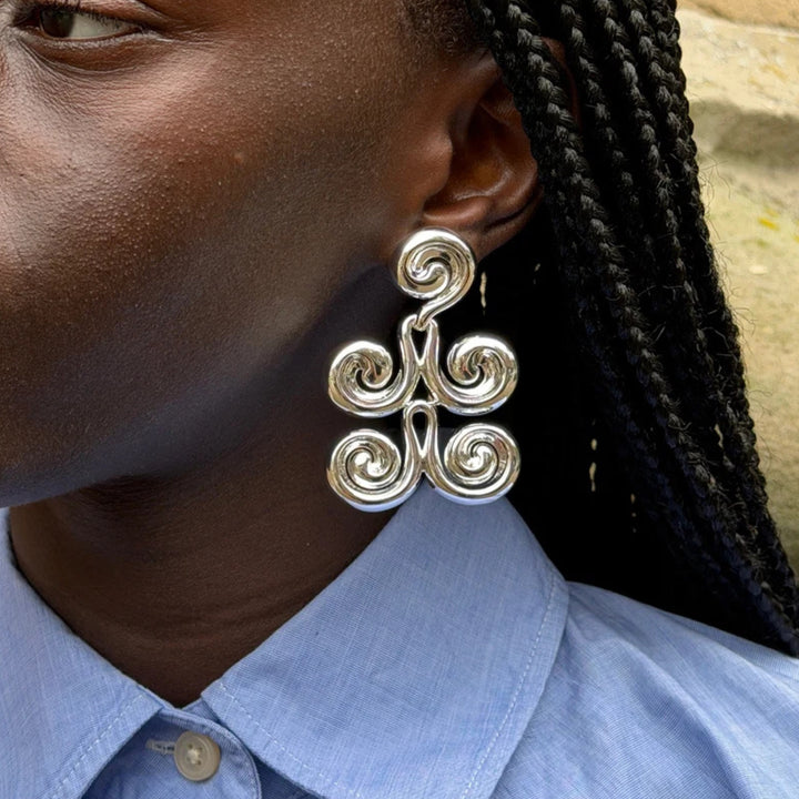 Mega Nico Earrings - High Polish Silver OC