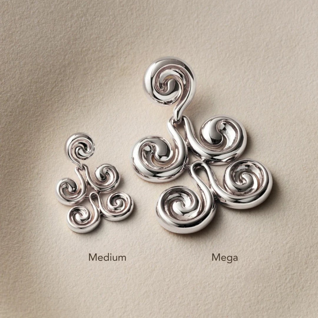 Mega Nico Earrings - High Polish Silver OC