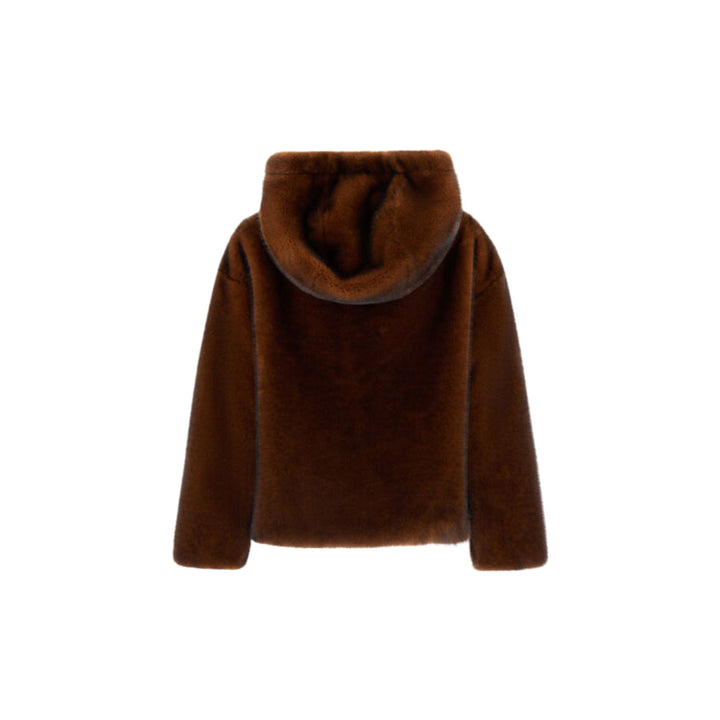Melange Alternative Mink Blouson Jacket with Hood