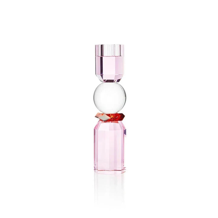 Memphis Tealight Holder - Clear/Rose/Red