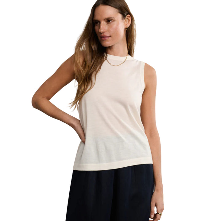 Merino Tank, Ivory