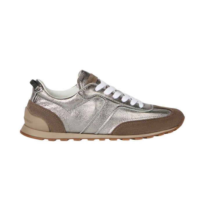 Metallic Suede Microsole Runners