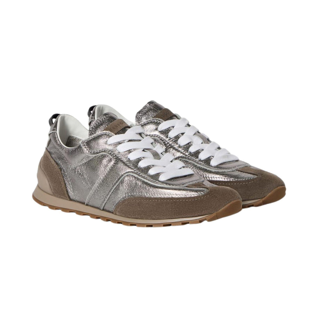 Metallic Suede Microsole Runners
