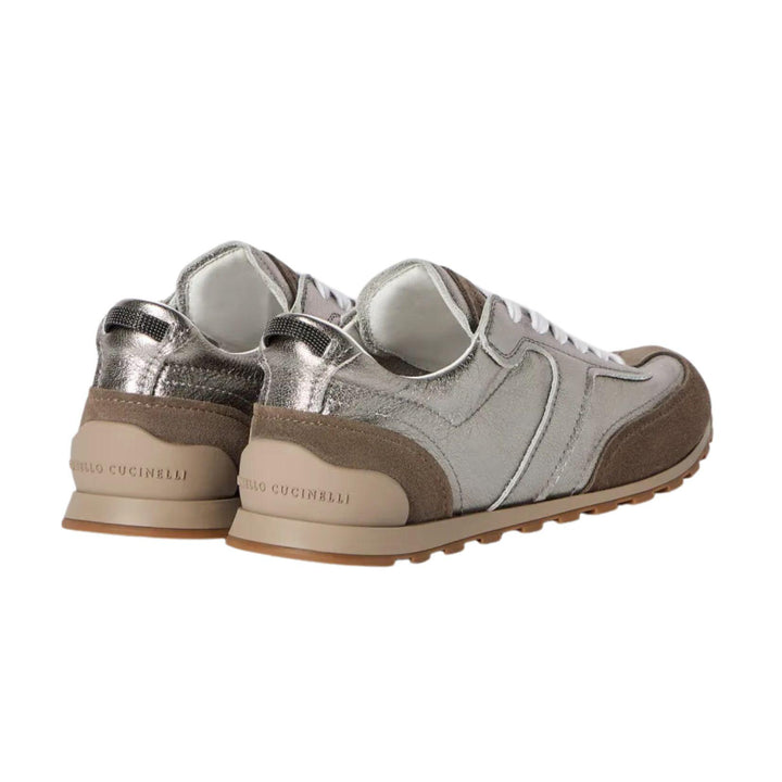 Metallic Suede Microsole Runners