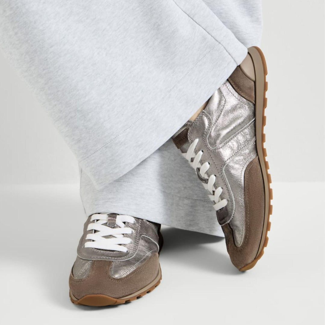 Metallic Suede Microsole Runners