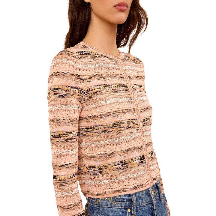 Mia Knit Cardigan in Hibiscus