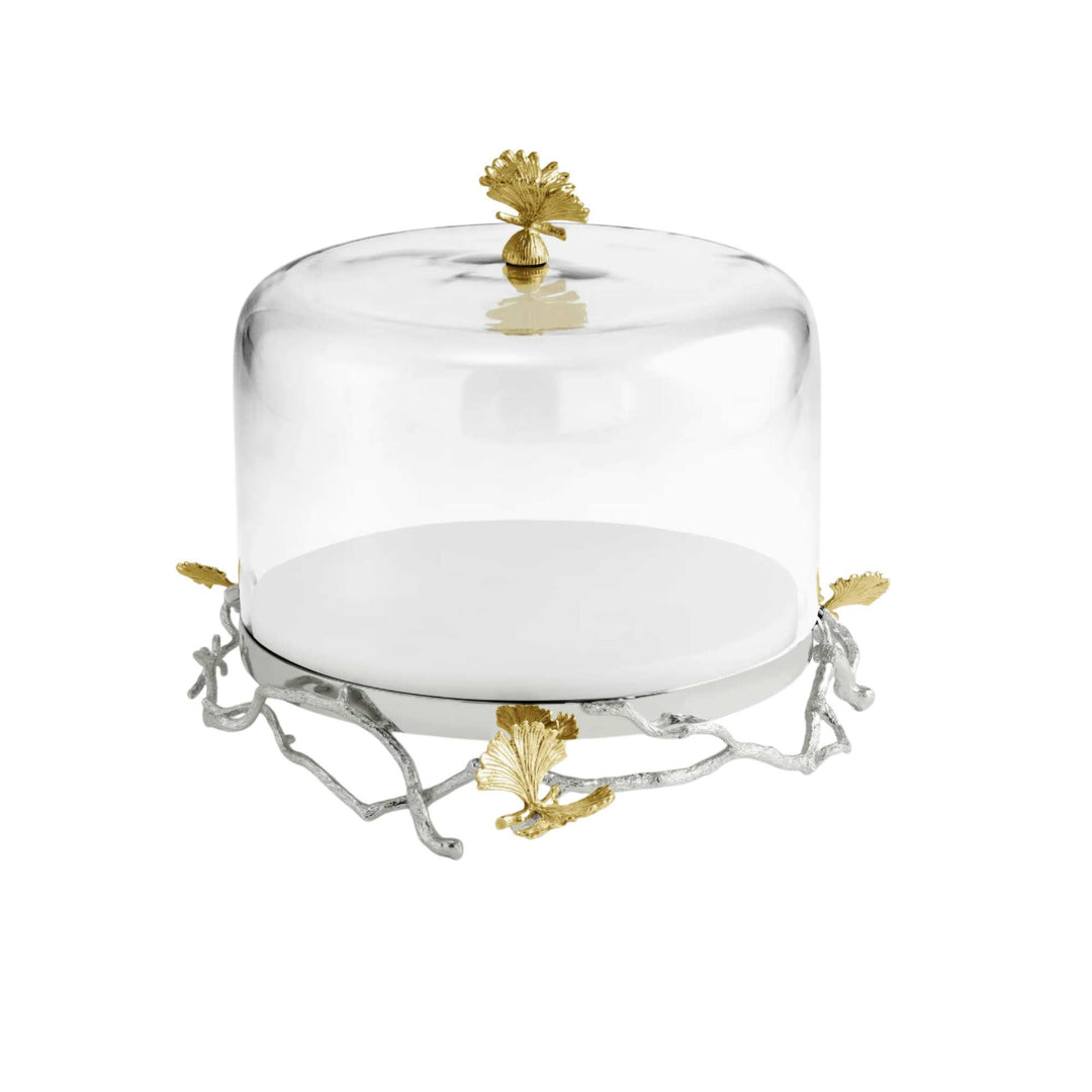 Butterfly Ginkgo Luxe Cake Stand with Dome