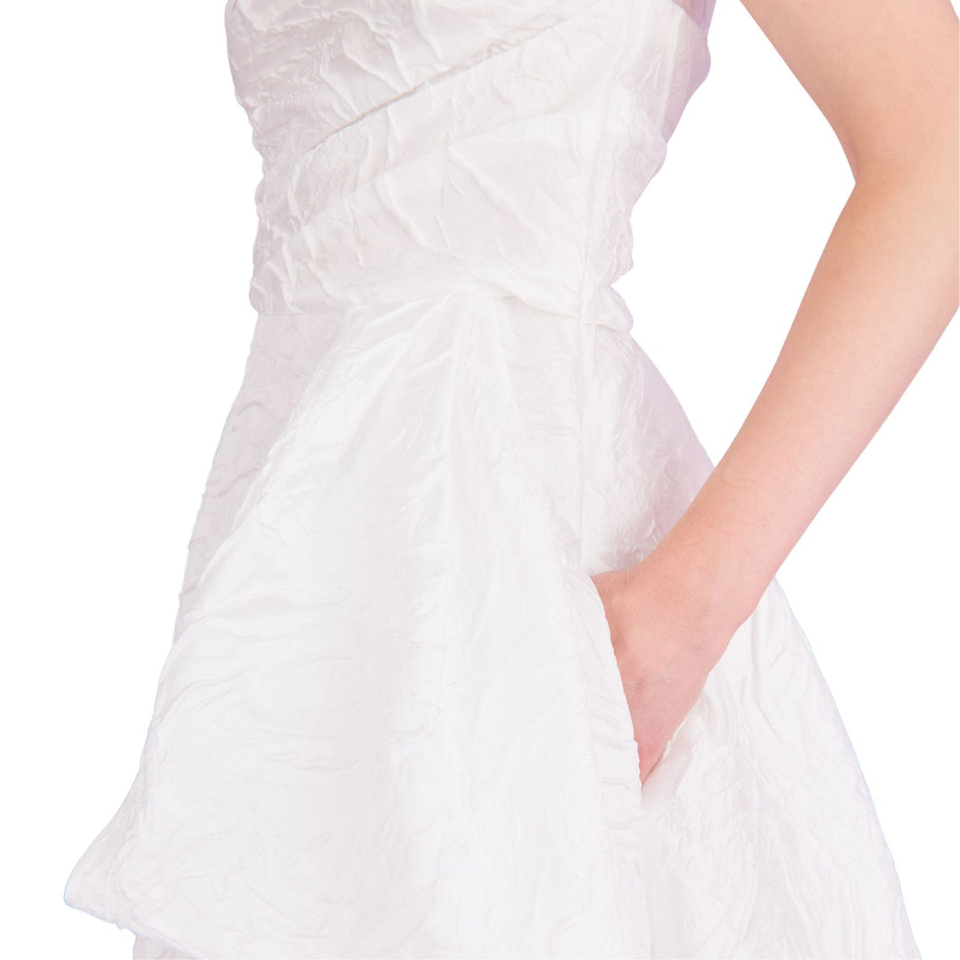 Off The Shoulder Jacquard Dress with Sash