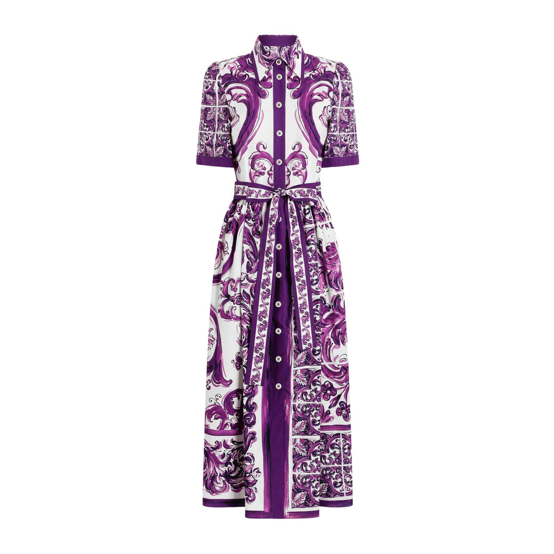 viola midi dress VIOLA V-NECK PUFF SLEEVE MIDI DRESS - PURPLE