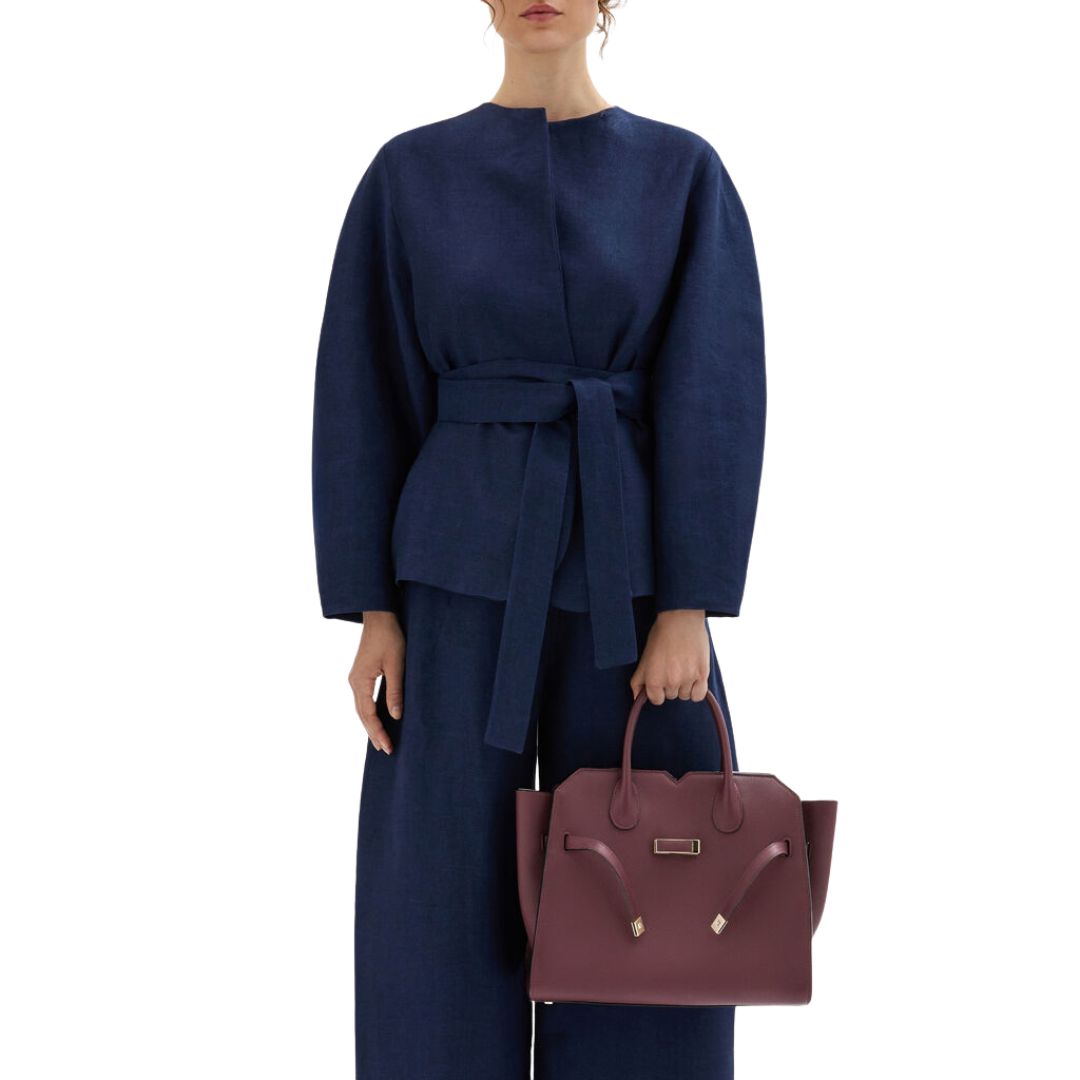 Milano Medium Bag in Claret Red