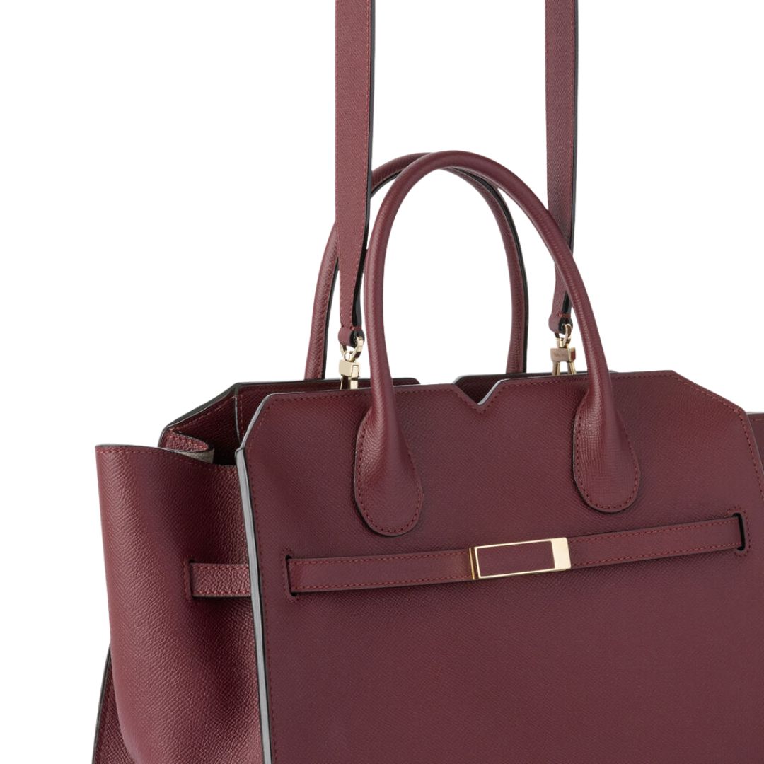 Milano Medium Bag in Claret Red