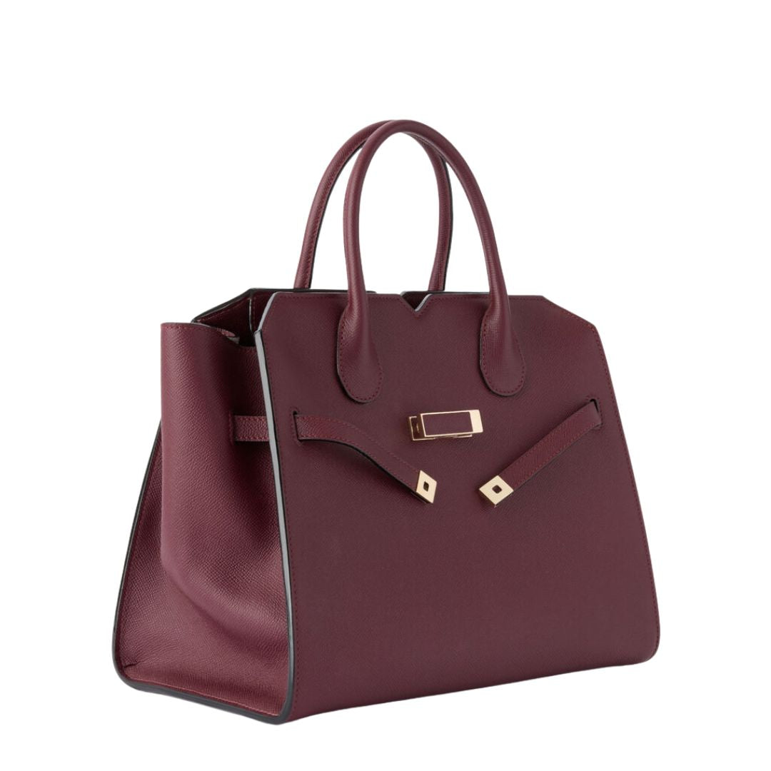 Milano Medium Bag in Claret Red