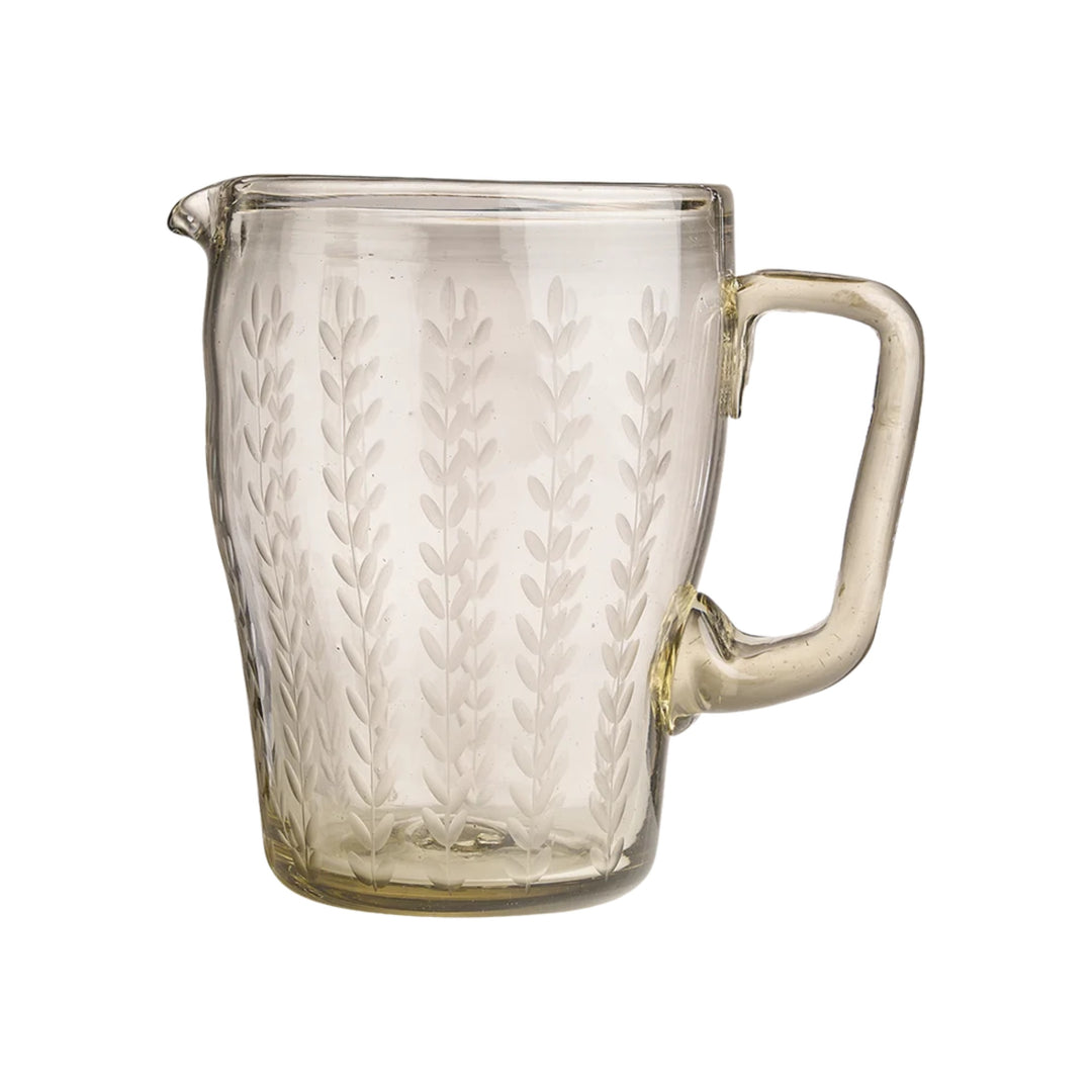 Milpa Jarron with 12 Vertical Laurel Engraved