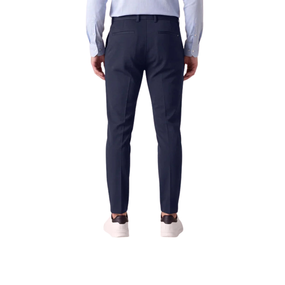 Mobile Flat Front Pant - Twilight Twill Jersey in Midnight