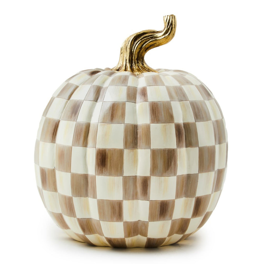 Mocha Check Pumpkin - Large