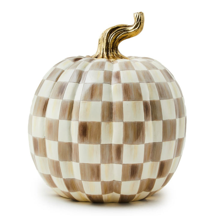 Mocha Check Pumpkin - Large