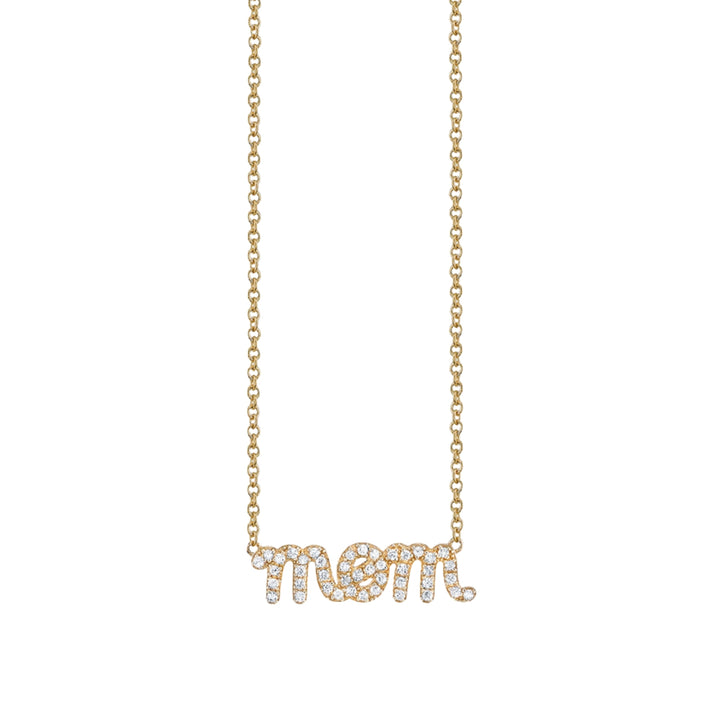 Mom Script Necklace