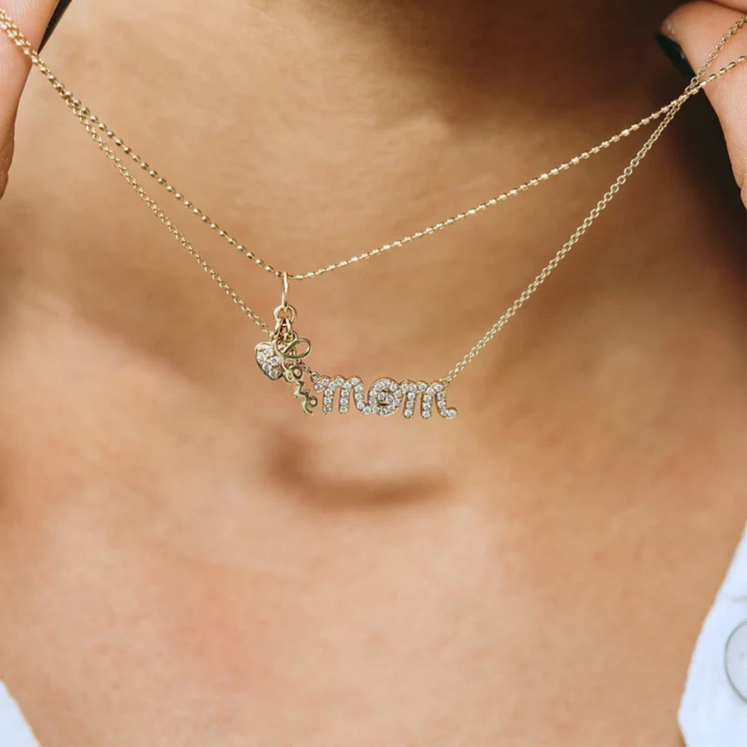 Mom Script Necklace