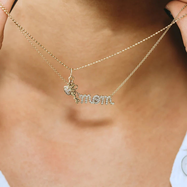Mom Script Necklace
