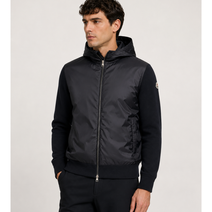 Hooded Cardigan Jacket in Navy