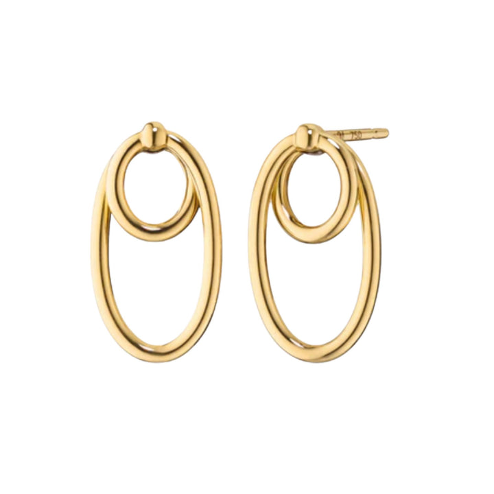 Double Oval YG Earrings