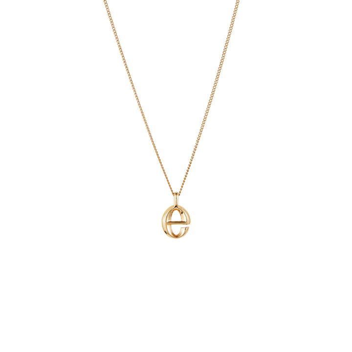 Monogram Necklace - E - High Polish Gold