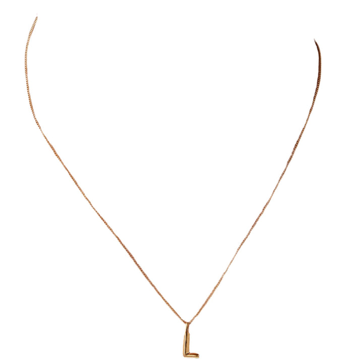Monogram Necklace - L - High Polish Gold
