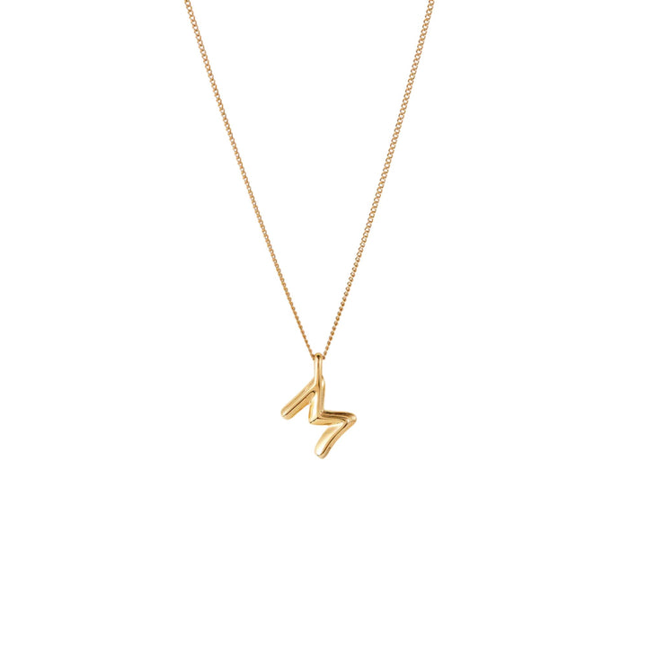 Monogram Necklace - M - High Polish Gold