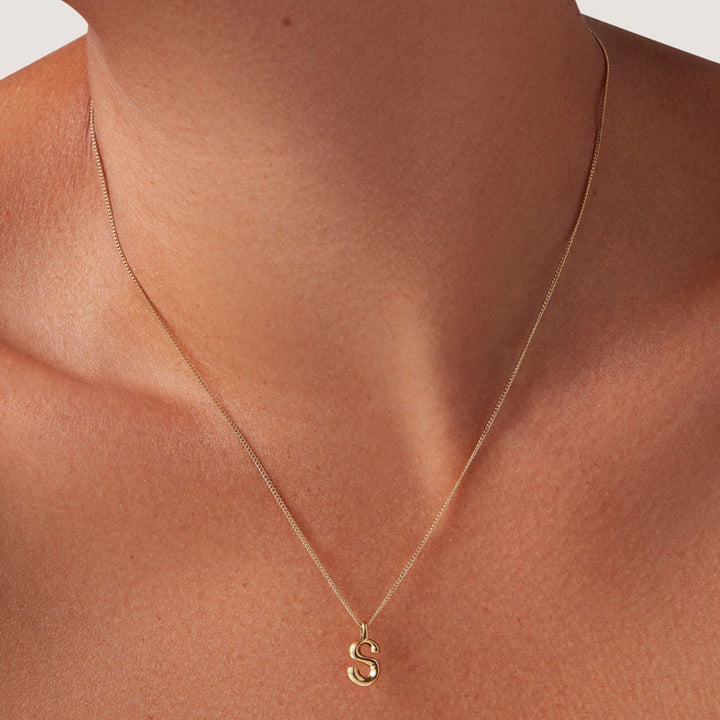 Monogram Necklace - S - High Polish Gold