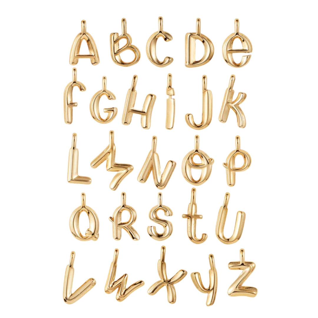 Monogram Necklace - S - High Polish Gold