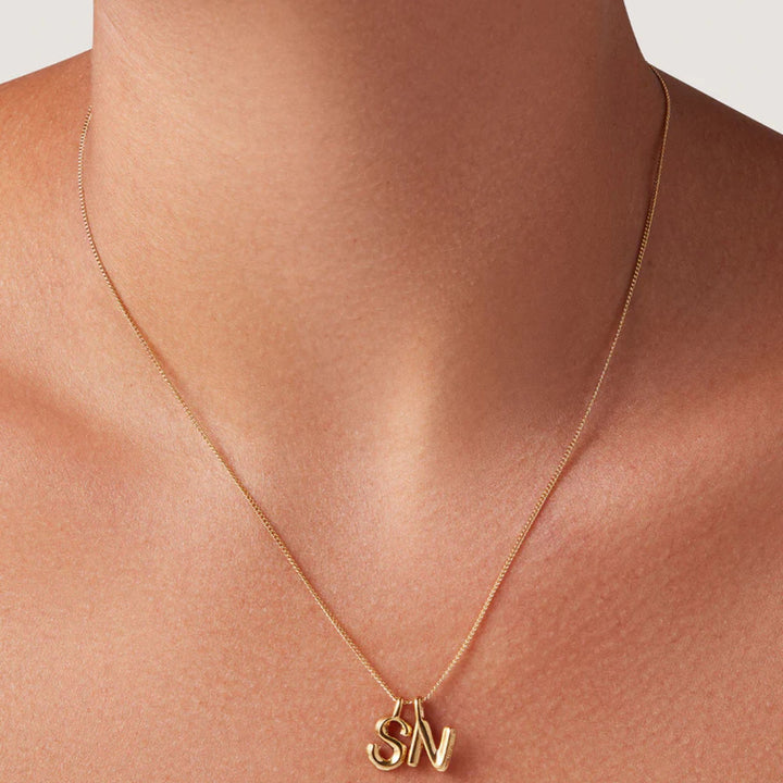 Monogram Necklace - S - High Polish Gold