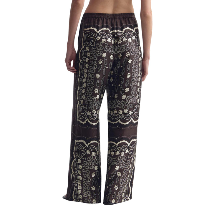 Morgan Pant in Brown/Ivory Bandana Print