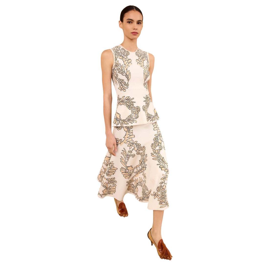 Nadira Jacquard Top in Chamomile