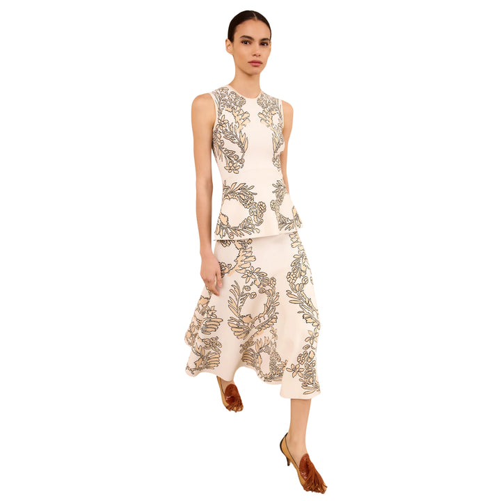 Nadira Jacquard Top in Chamomile