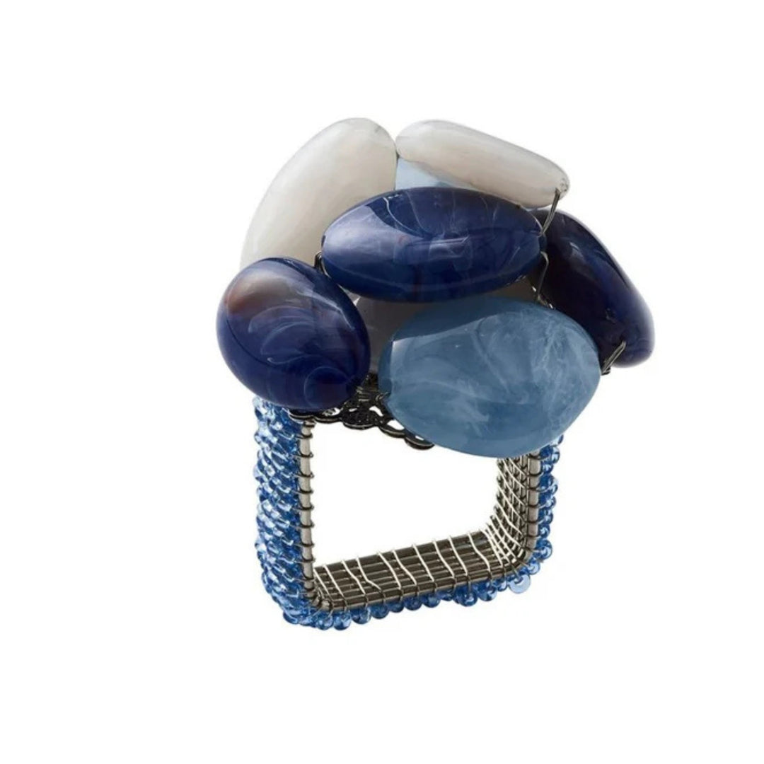 Napkin Ring Sea Stone - Navy