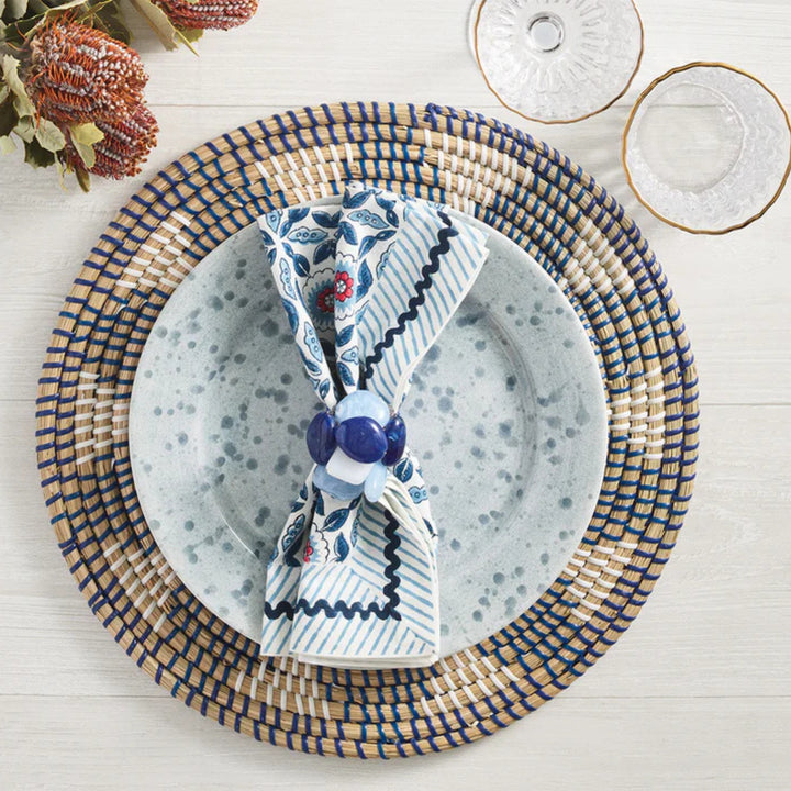 Napkin Ring Sea Stone - Navy