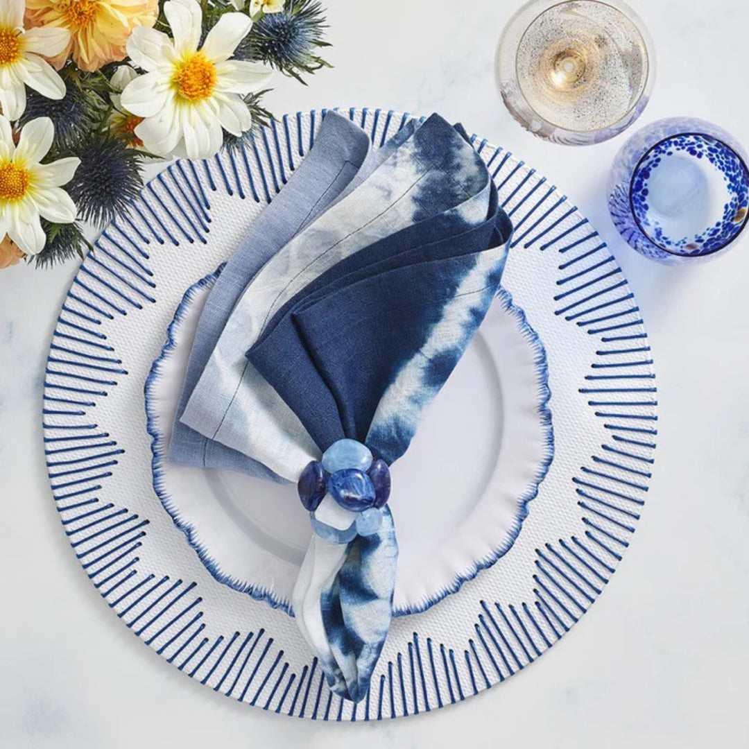 Napkin Ring Sea Stone - Navy