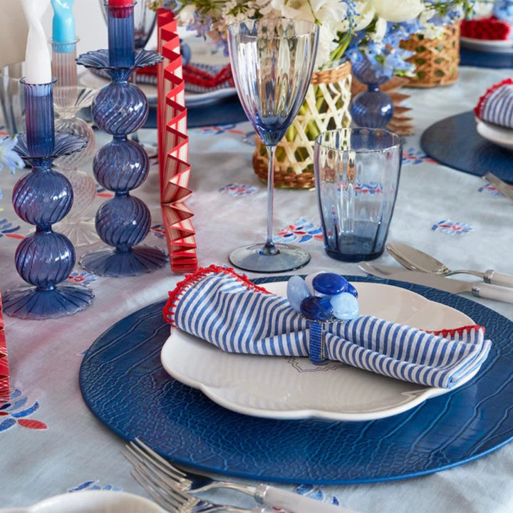 Napkin Ring Sea Stone - Navy