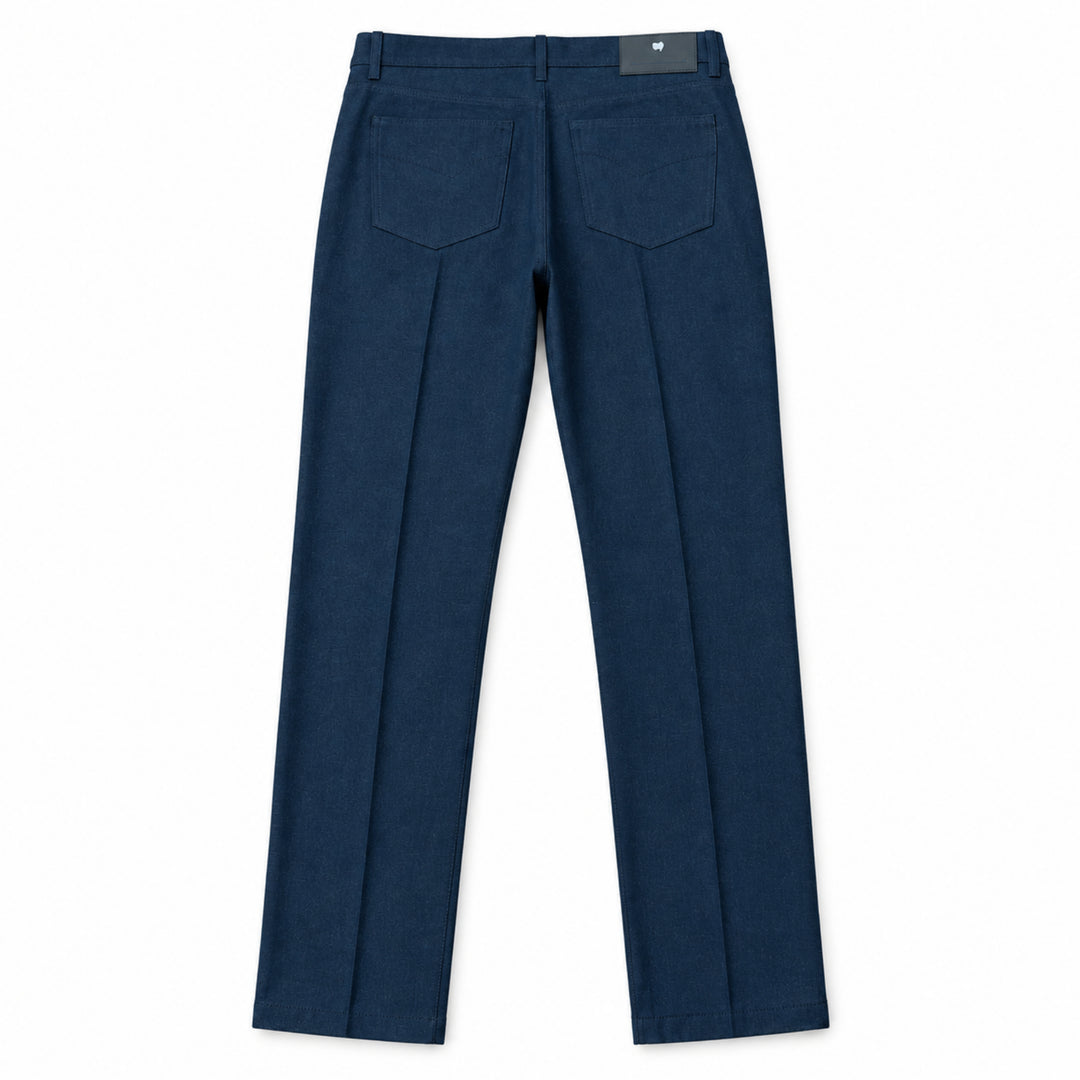 Nerano 5-Pocket Pant in Navy Plaid