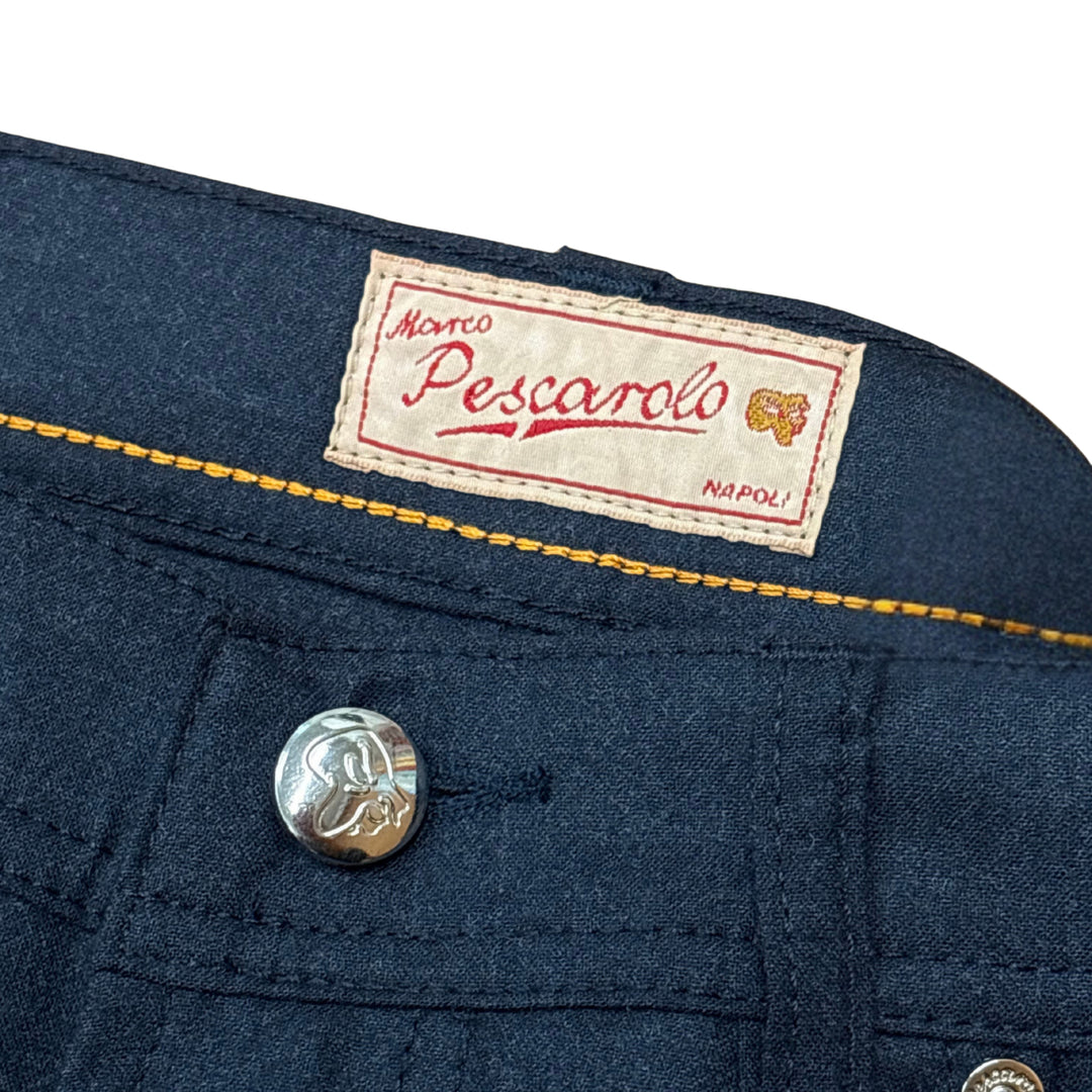 Nerano 5-Pocket Pant in Navy Plaid