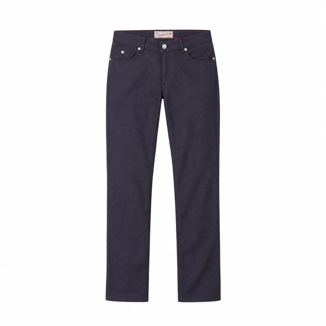 Nerano 5 Pocket Pant in Rust Plaid
